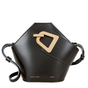 DANSE LENTE Johnny Mini Black Leather Bucket Purse